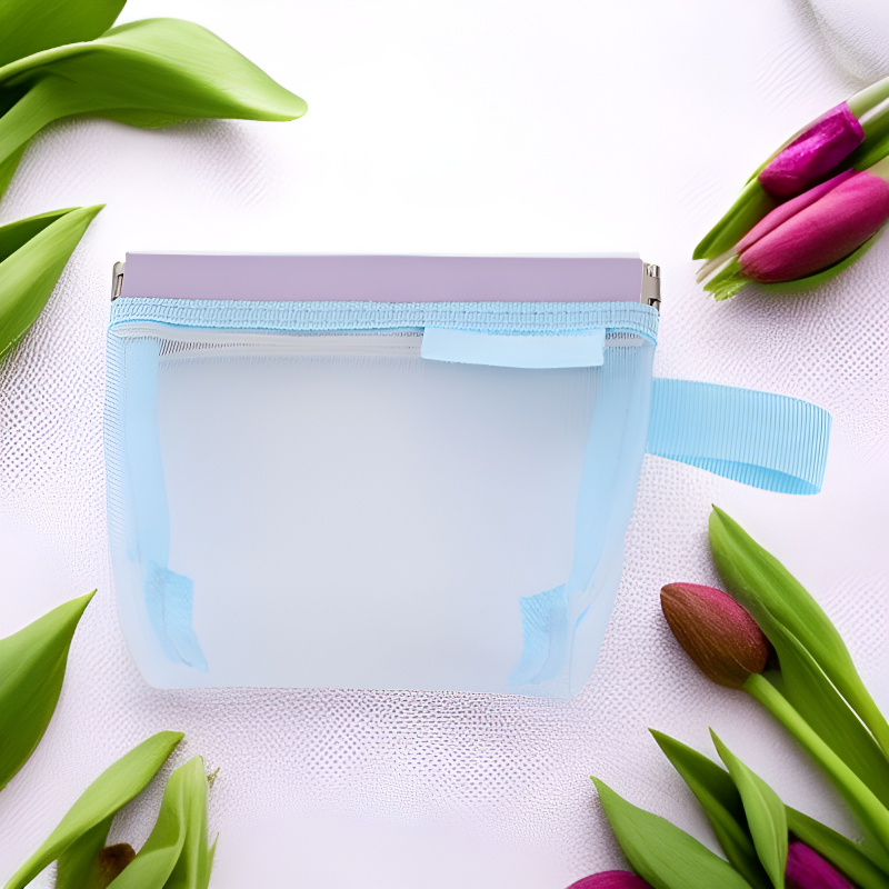 파츠 투명 망사 파우치