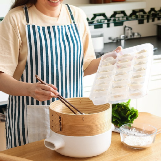 多層密封家庭用冷蔵庫餃子箱 多機能冷凍餃子オーガナイザー トレイワンタンクリスパー