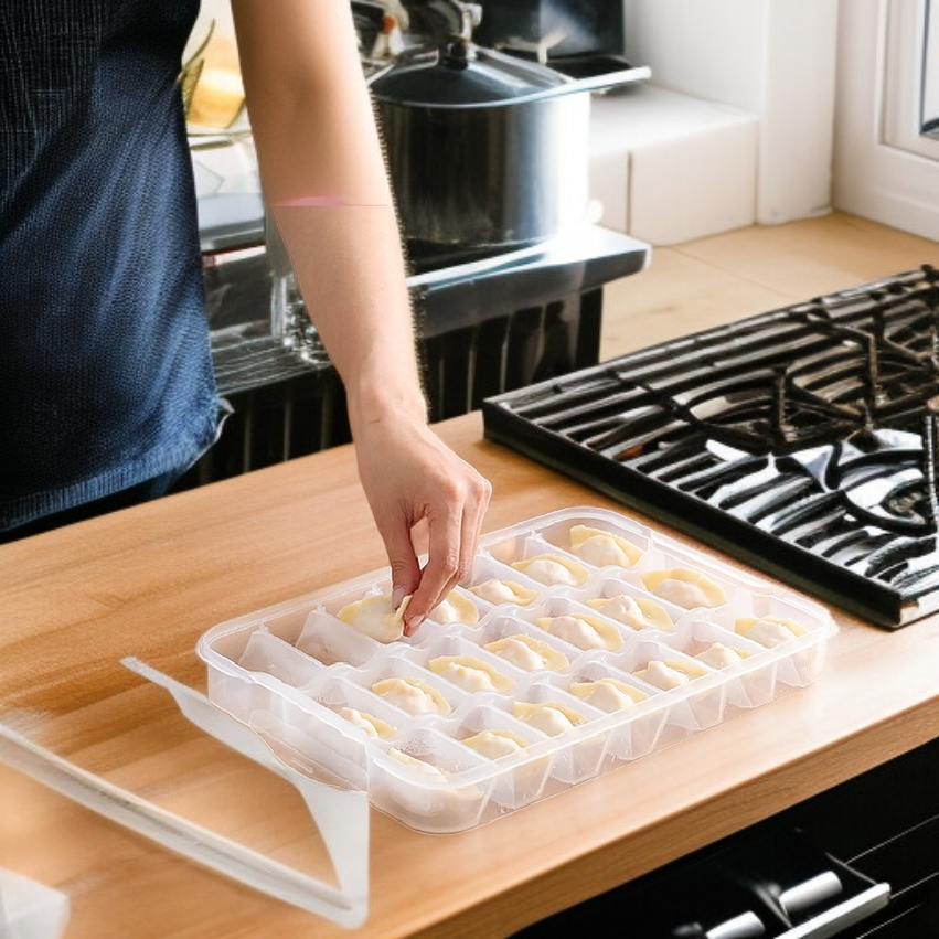多層密封家庭用冷蔵庫餃子箱 多機能冷凍餃子オーガナイザー トレイワンタンクリスパー