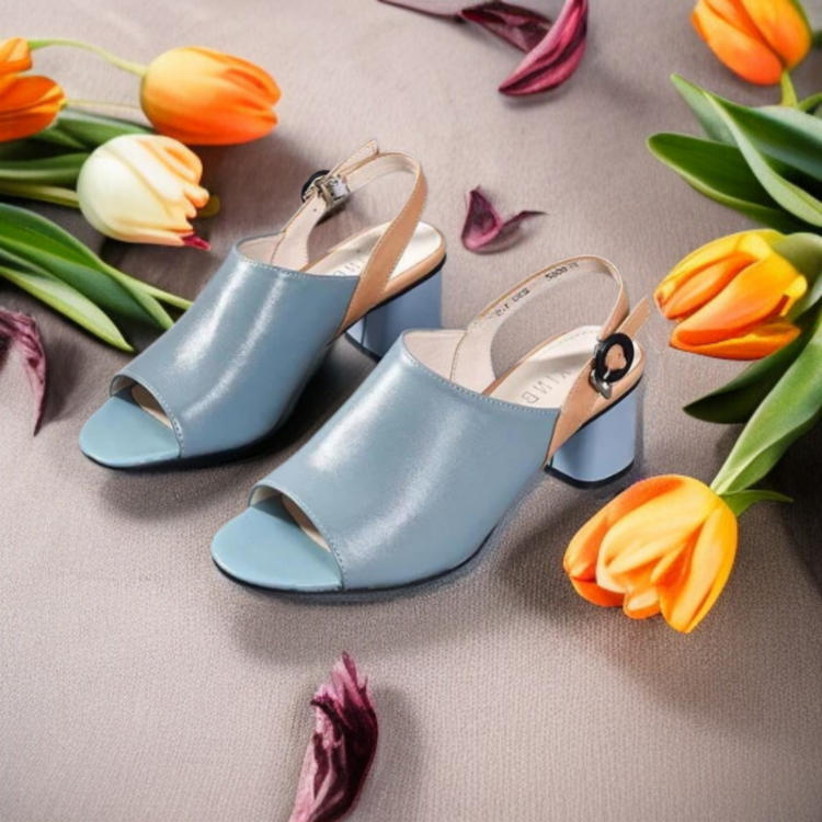 バイカラーミドル丈レディースサンダル