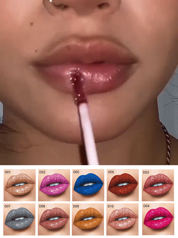 Waterproof and non-stick glitter lip glaze