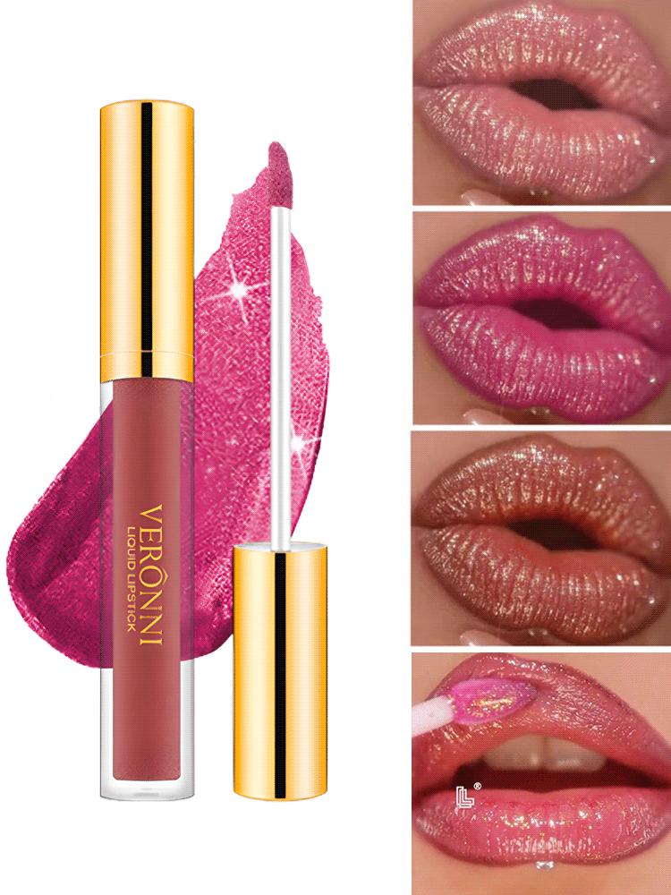 Waterproof and non-stick glitter lip glaze