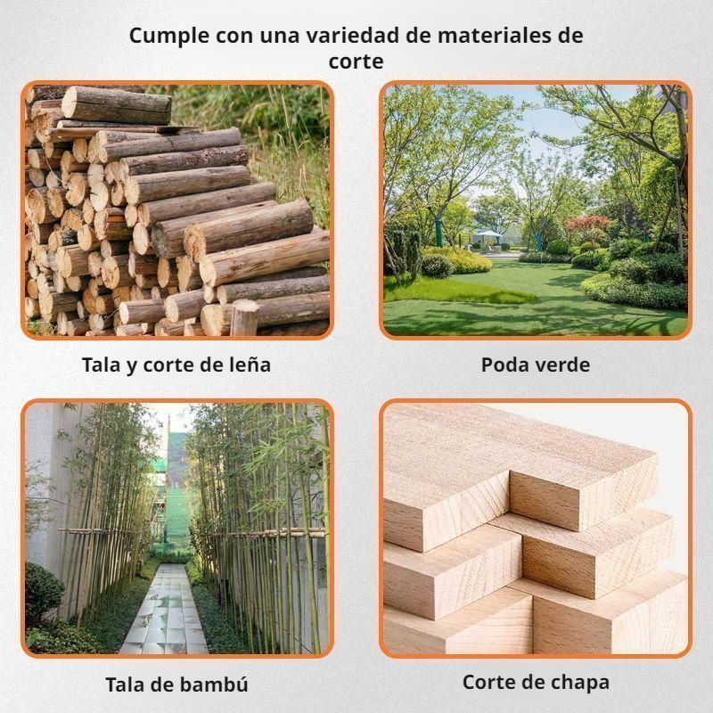 Minisierra modificada para tala de árboles en casa