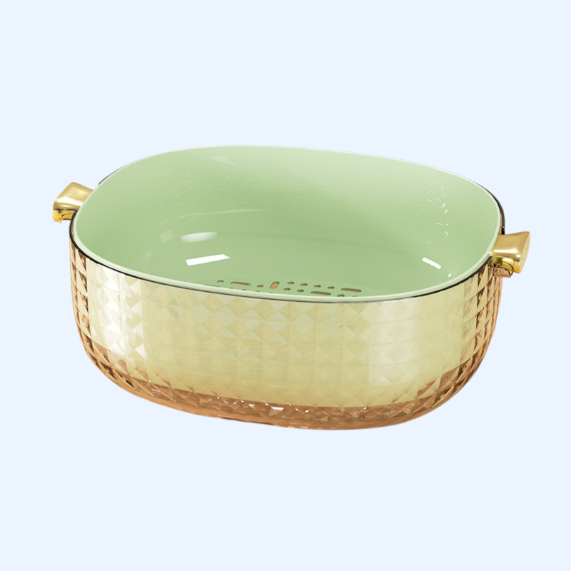 투명 물결 이중 세안 바구니
