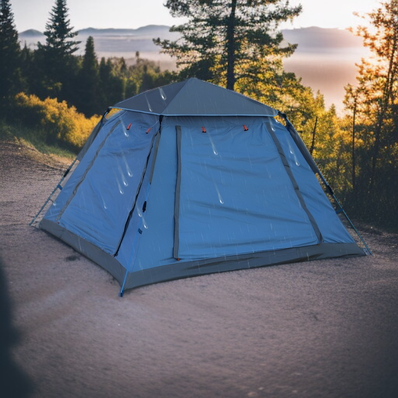 아웃도어 휴대용 접이식 텐트 비를 막아주는 비치 캠핑 텐트 풀세트