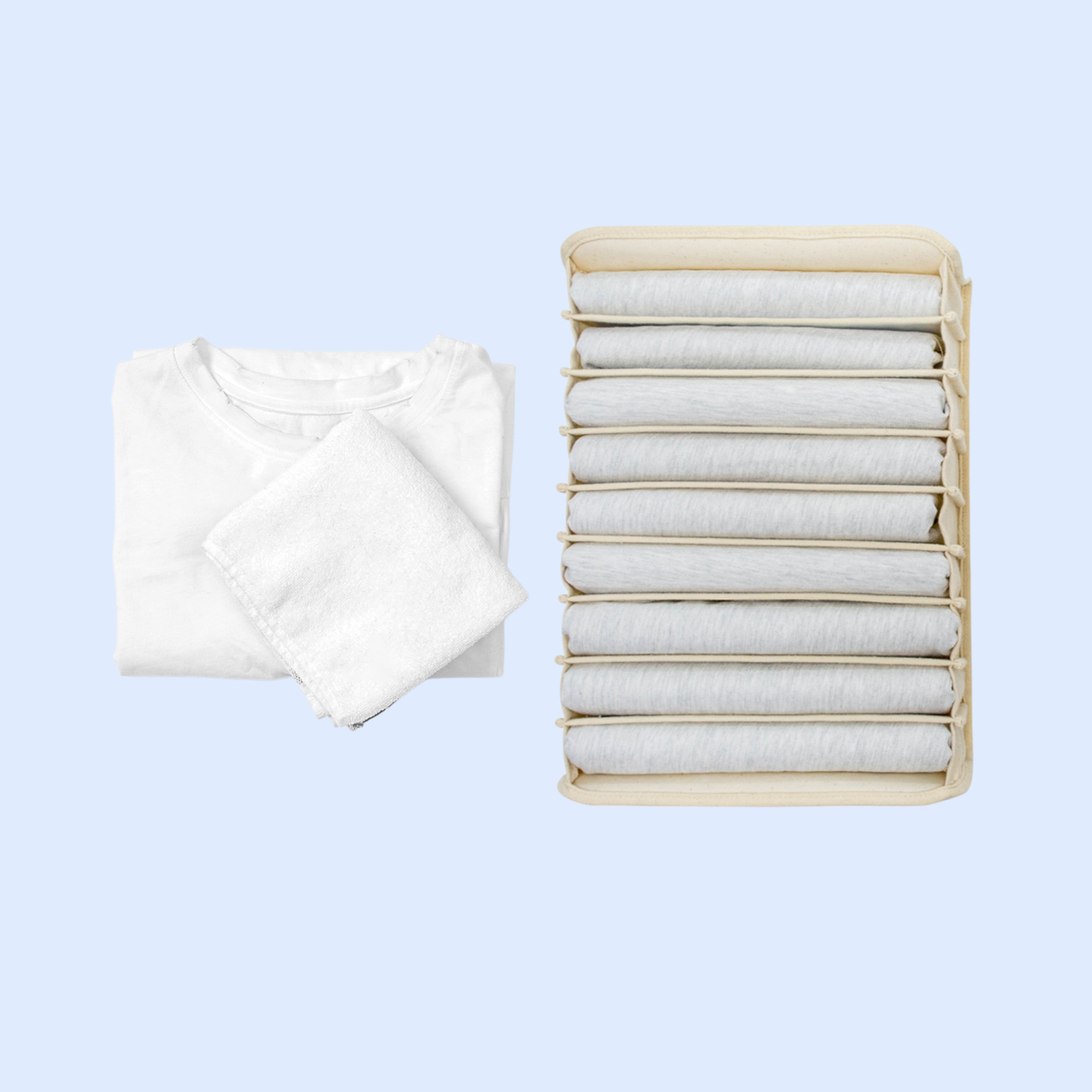 Wabi-sabi cotton clothing storage box