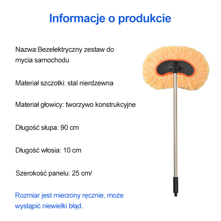 Bezelektryczny zestaw do mycia samochodu