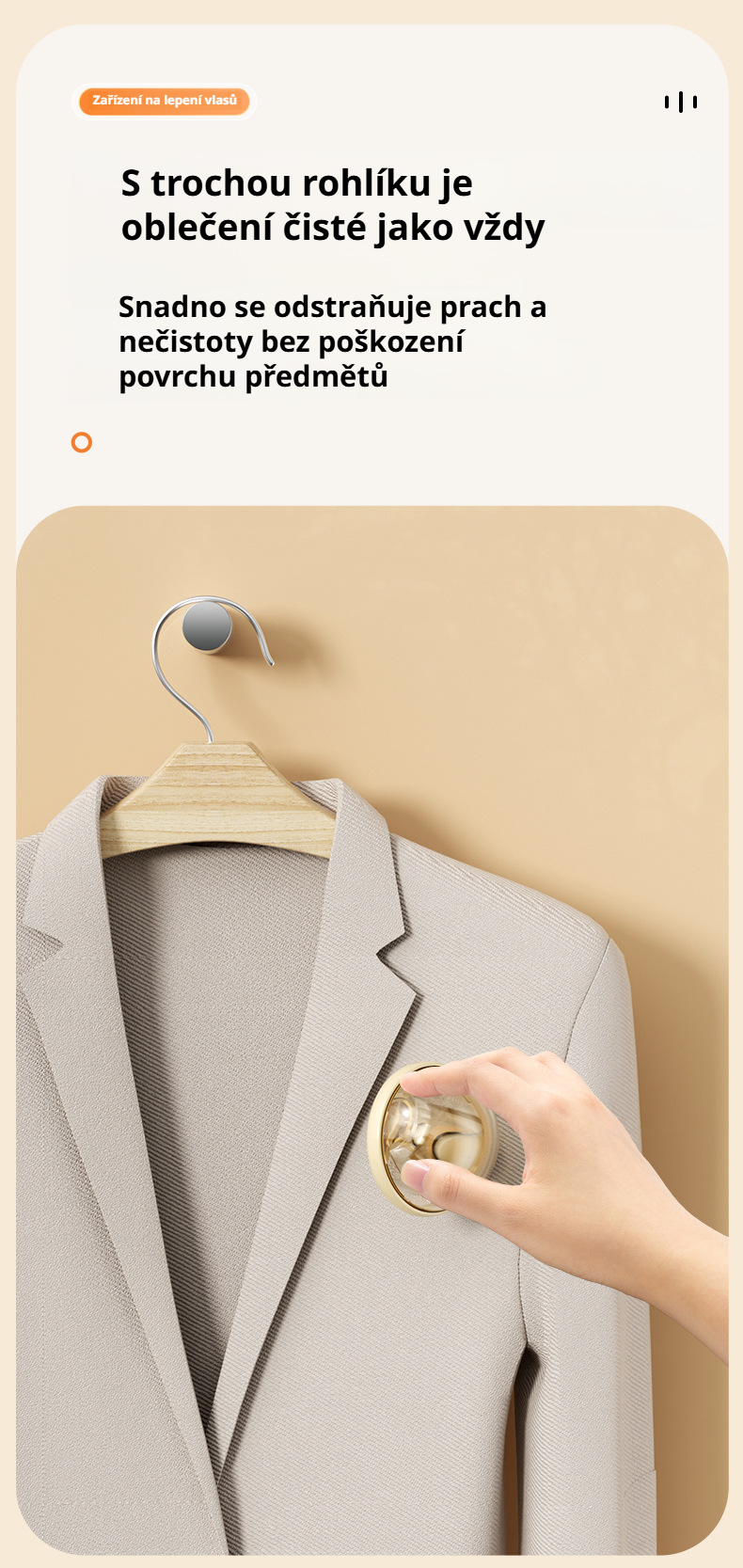 Detail odstraňovače chlupů na svetru