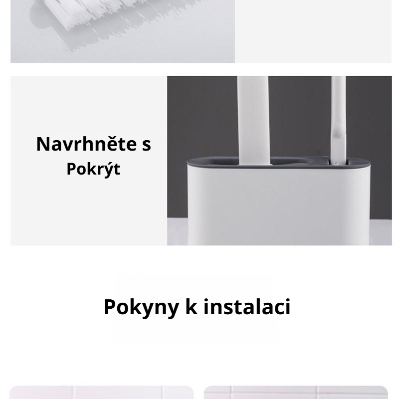 Moderní sada toaletních kartáčů pro domácnost