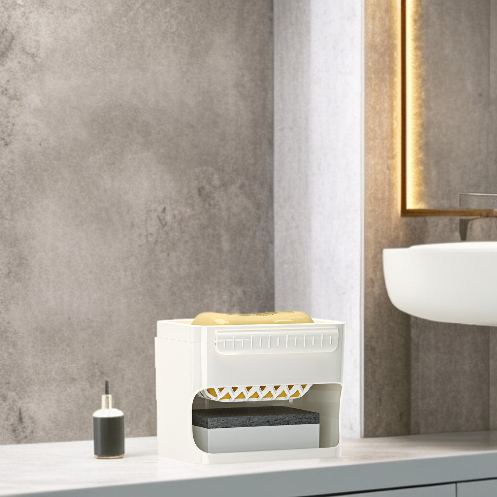 물 빠짐이 좋은 위생적인 거품·수납 비누함