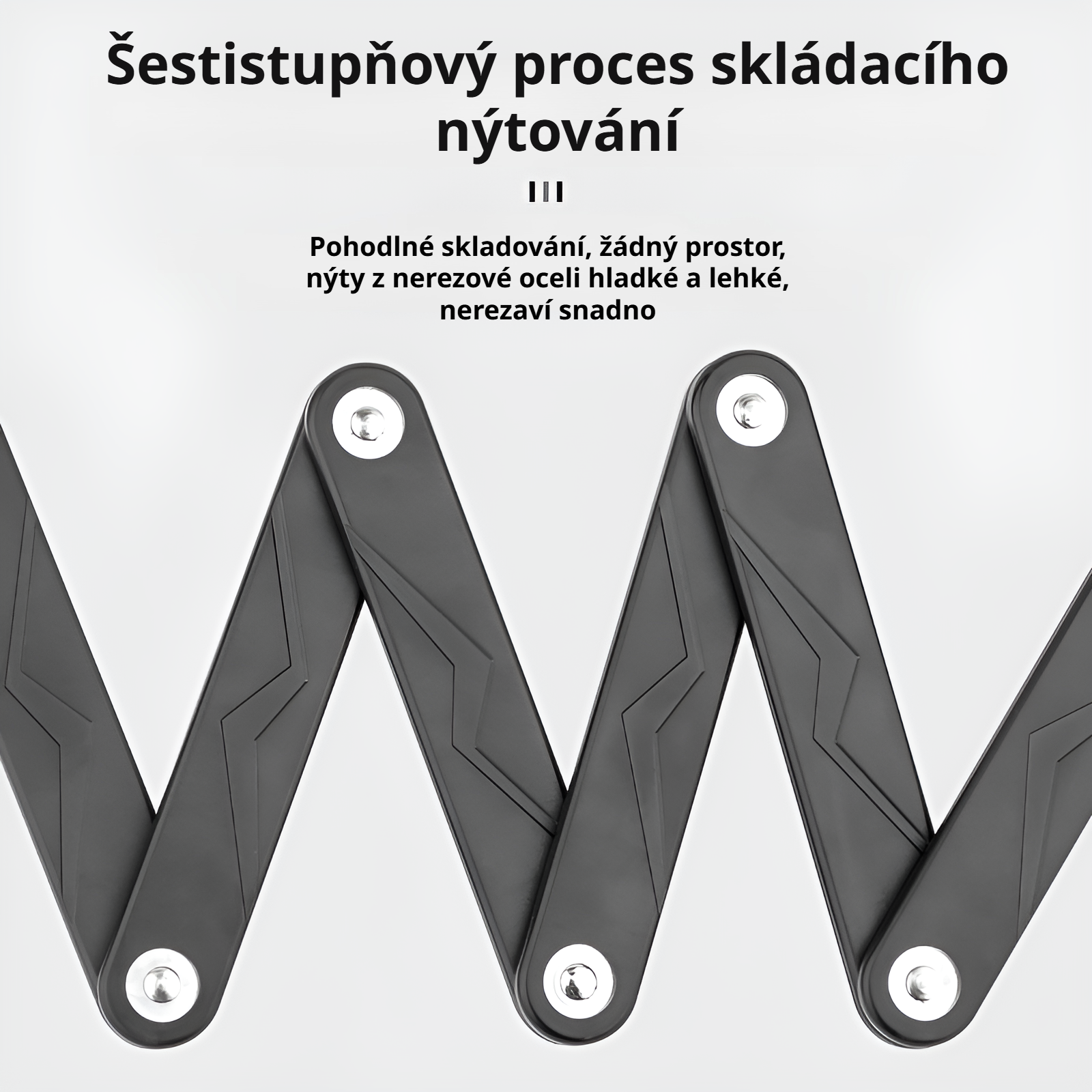 Zámek na kolo, zámek proti krádeži pro horská a silniční kola, skládací zámek.