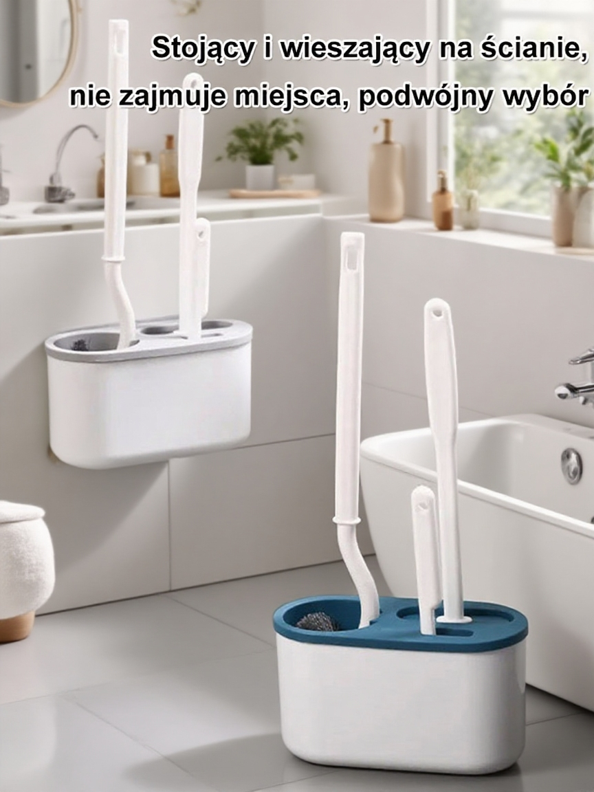Zestaw szczotek do toalety bez martwego kąta