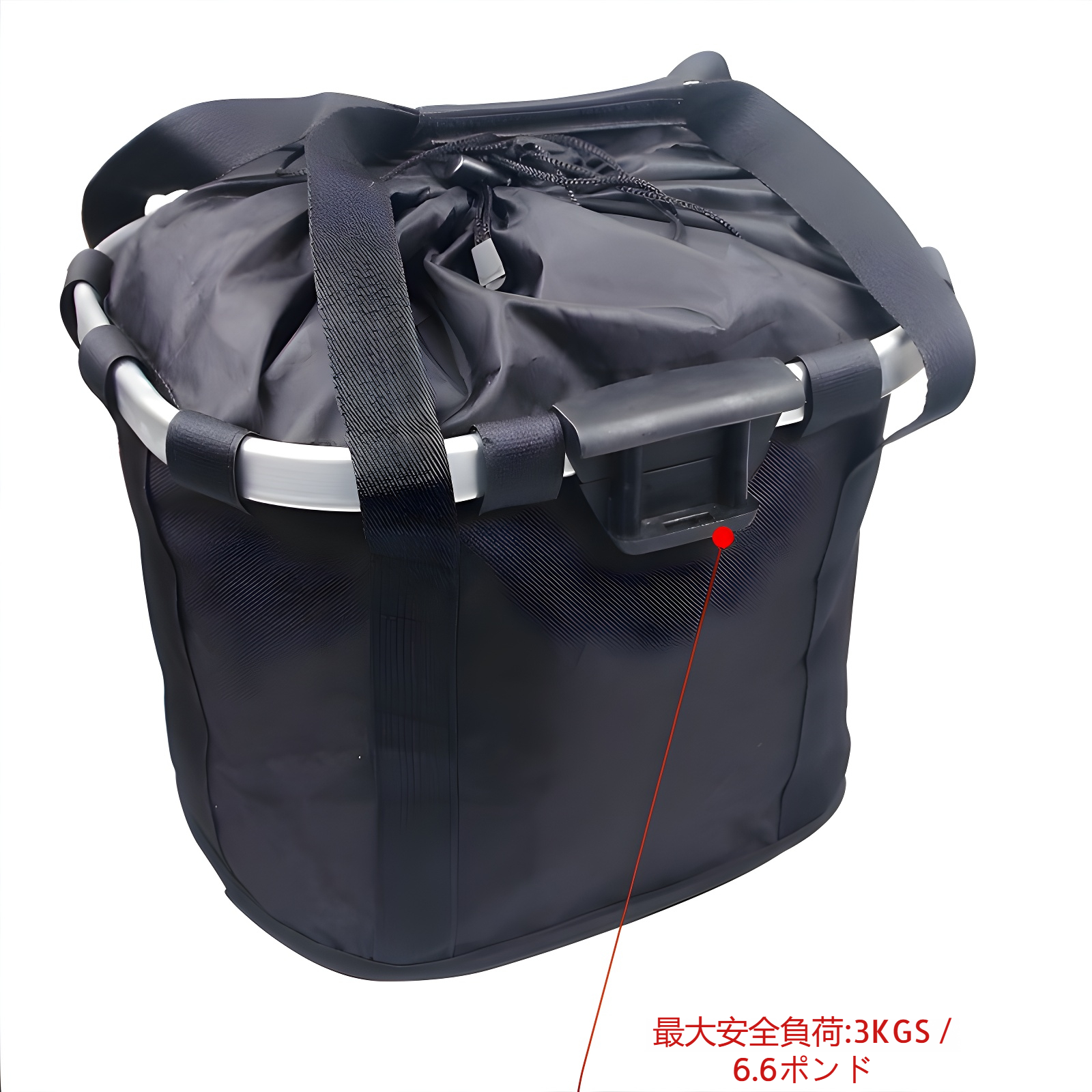 自転車バスケットの取り付け手順を示す画像