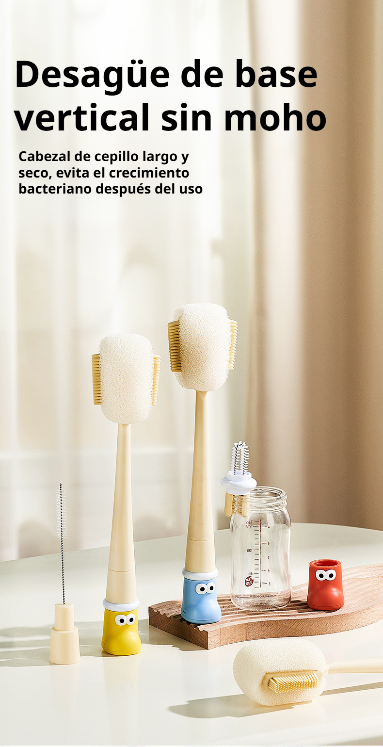 Cepillo multifuncional para diferentes tipos de botellas