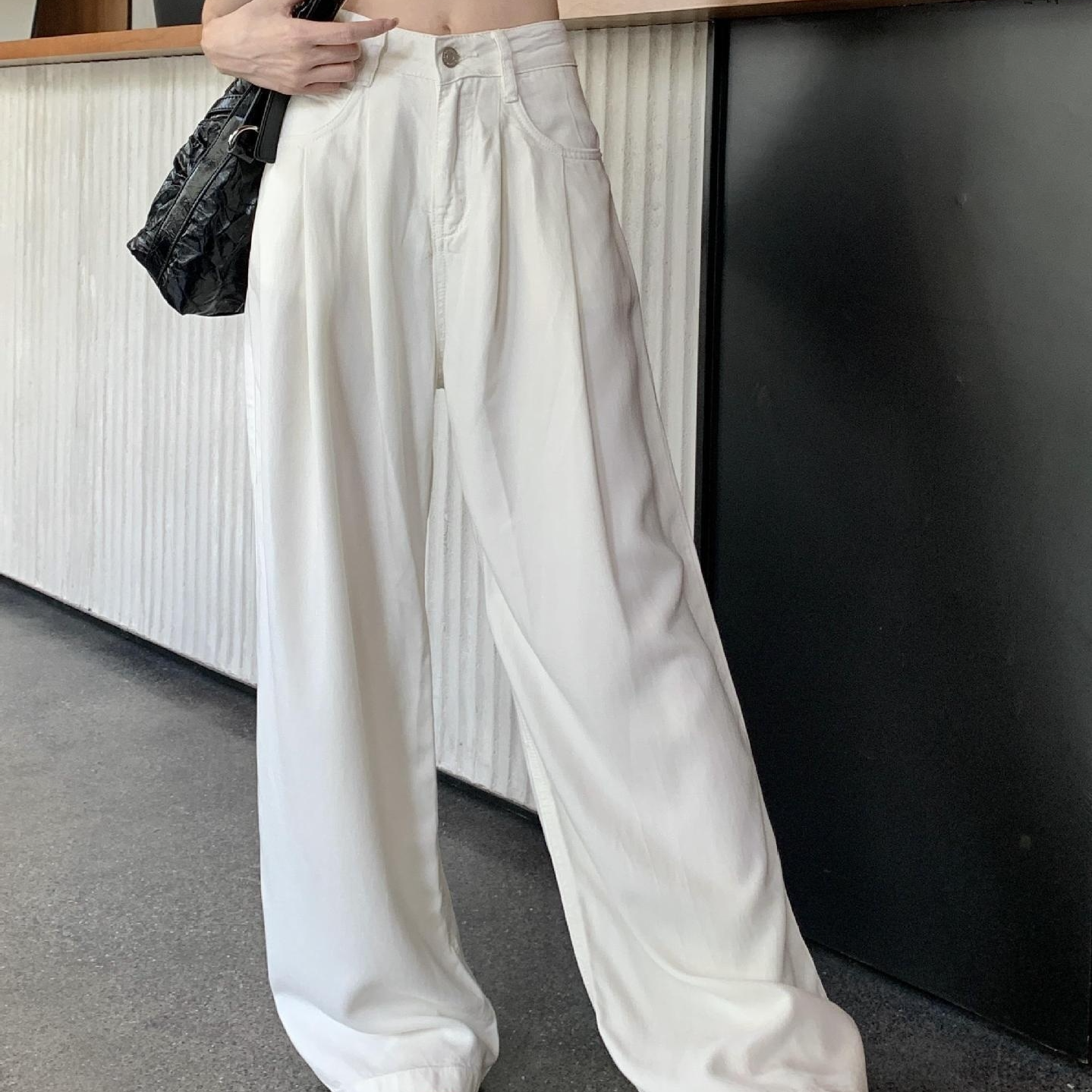 ホワイトカジュアルパンツ レディース 薄手 カーゴパンツ ジョガーパンツ