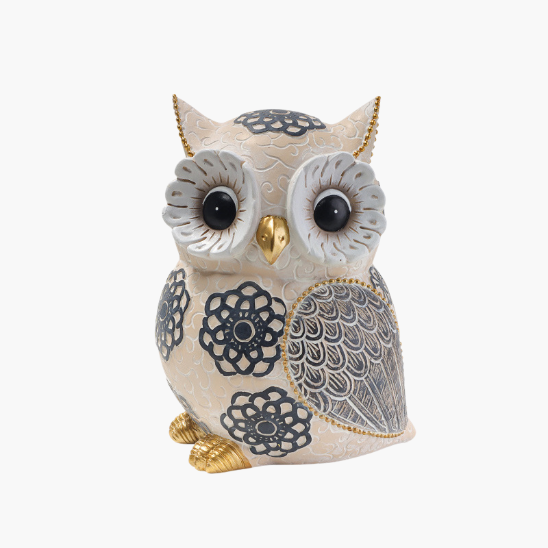 부엉이 수지 장식품