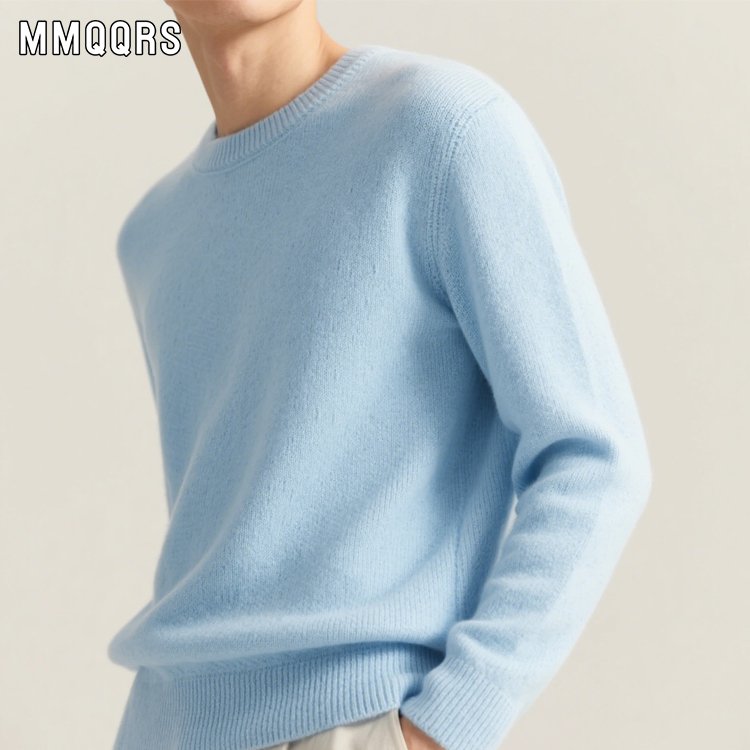 モデル着用シンプルニットワンピース正面