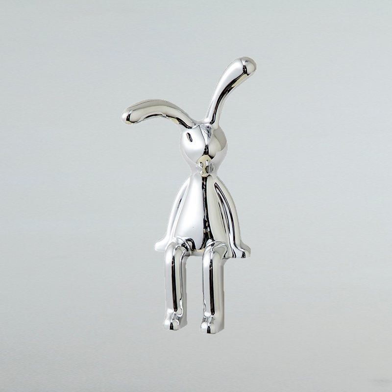 Electroplated rabbit ornament