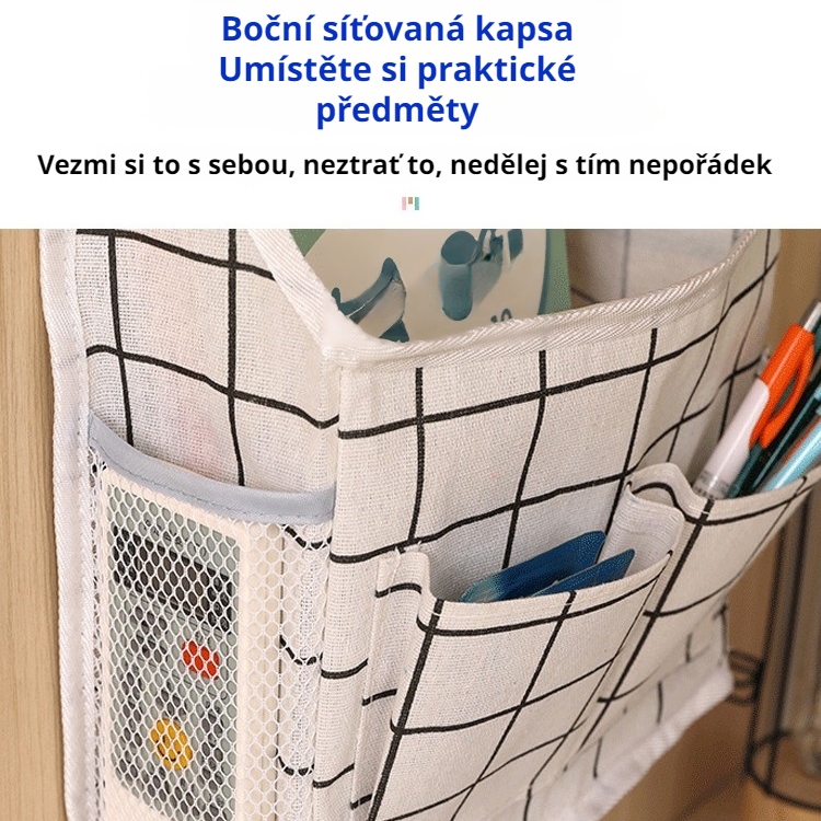 Nástěnný textilní úložný vak