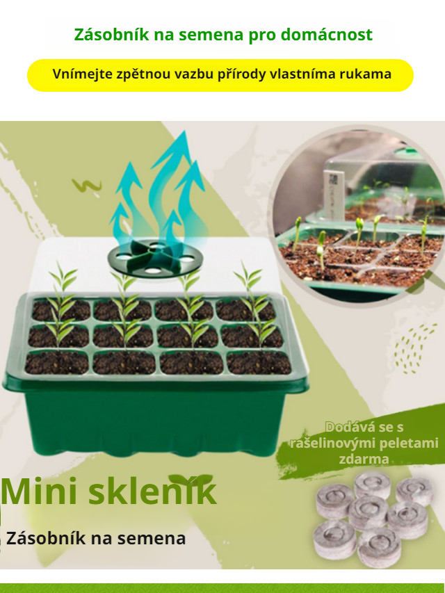 Nastavitelný větrací kryt pro sazenice