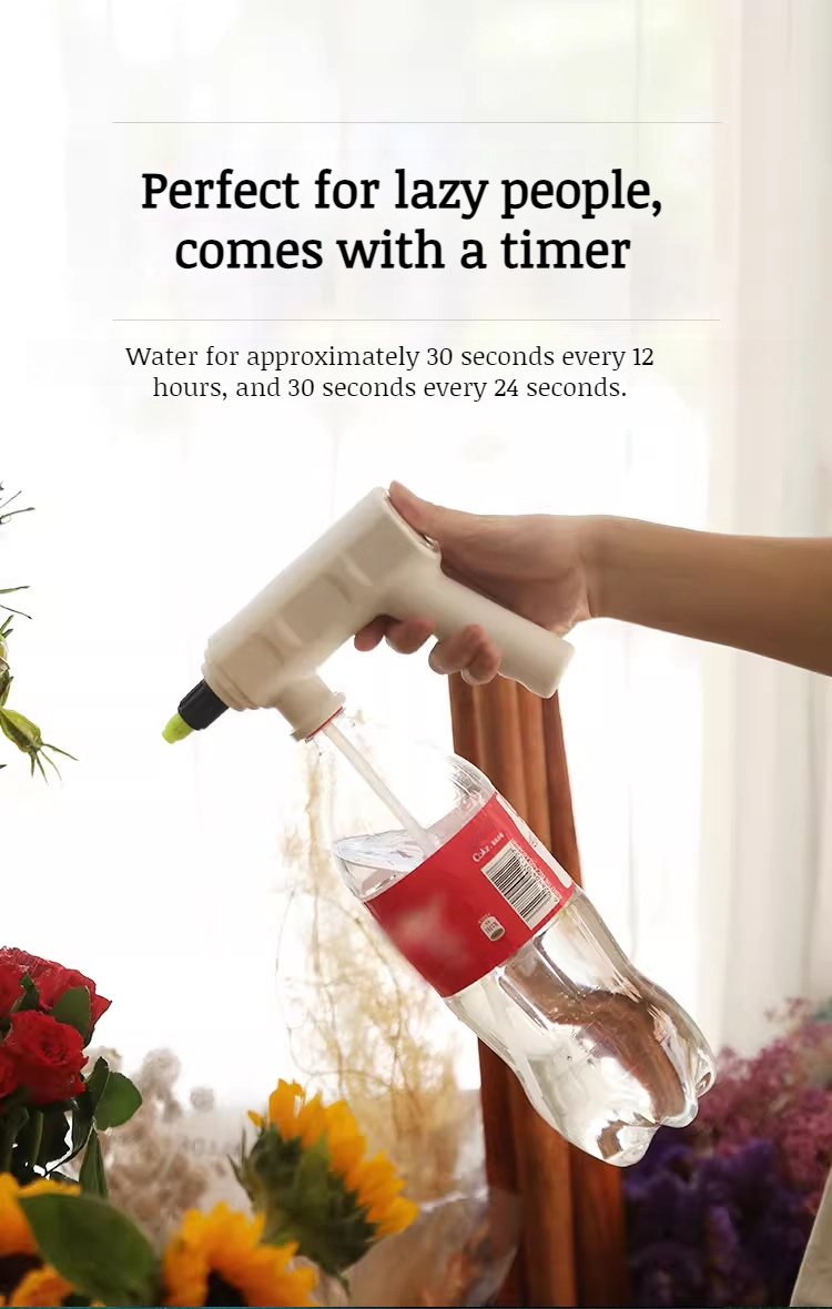 Electric flower watering pot for gardens