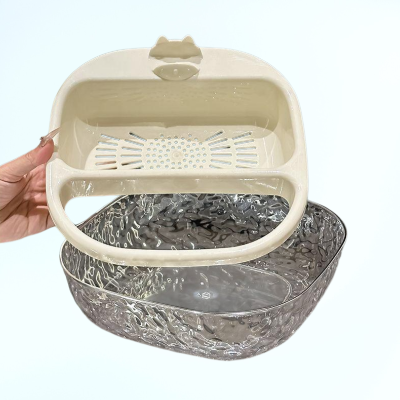 간식 건과류 상자 이중 배수 바구니