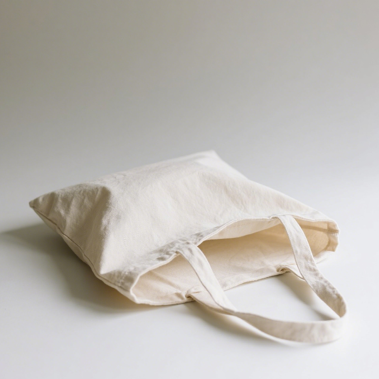 Praktische große Canvas-Einkaufstasche in Wei