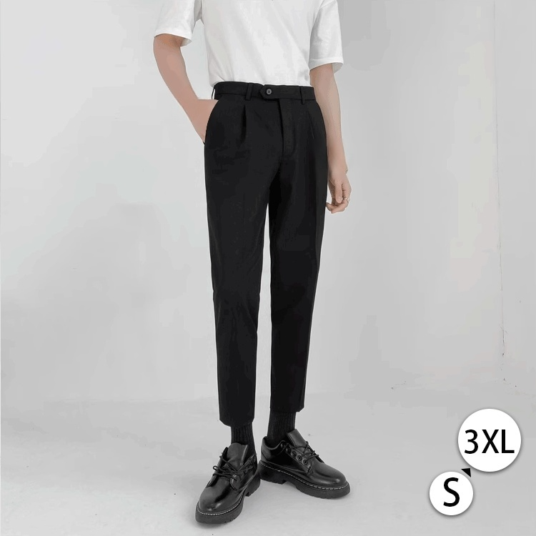 メンズ薄手速乾九分丈スラックス