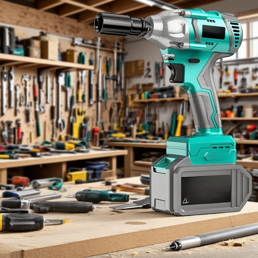 Bezuhlíkový elektrický utahovák na lithium s držákem na ruce a nohy