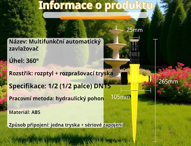Zavlažovací systém pro květinové záhony