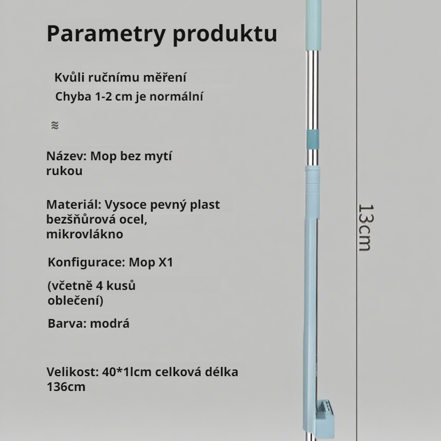 Automatický mop bez nutnosti ručního mytí