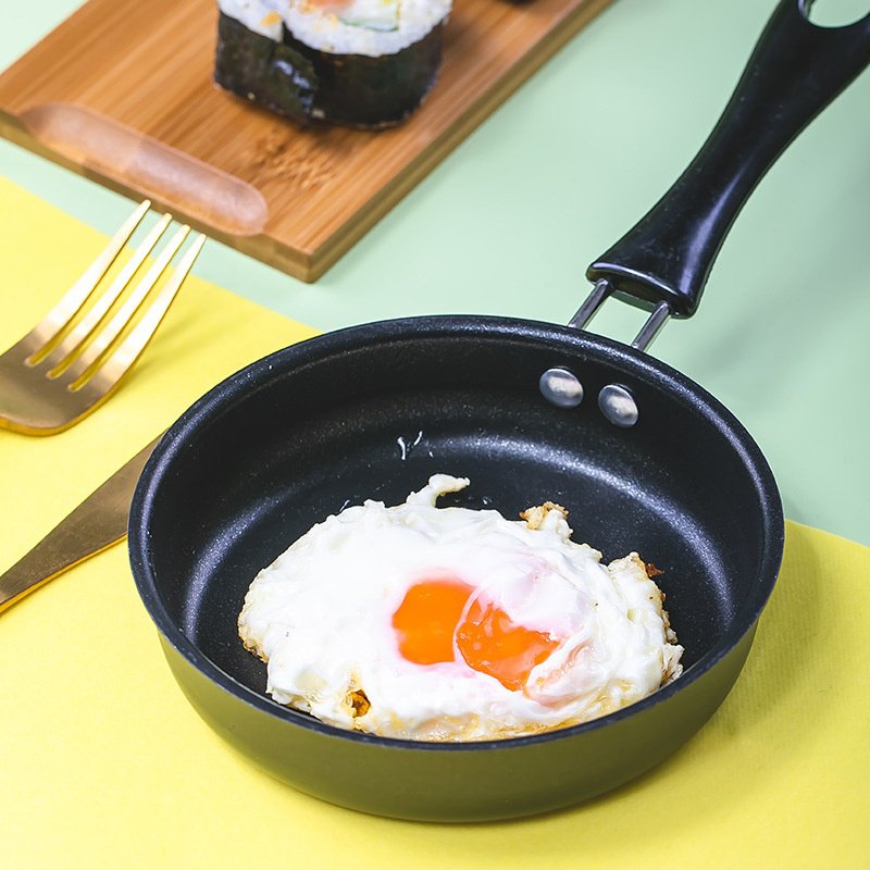 ホーム ミニステーキパン 焦げ付かないフライパン 小さいオムレツ 厚揚げ パンケーキパン フラットフライパン