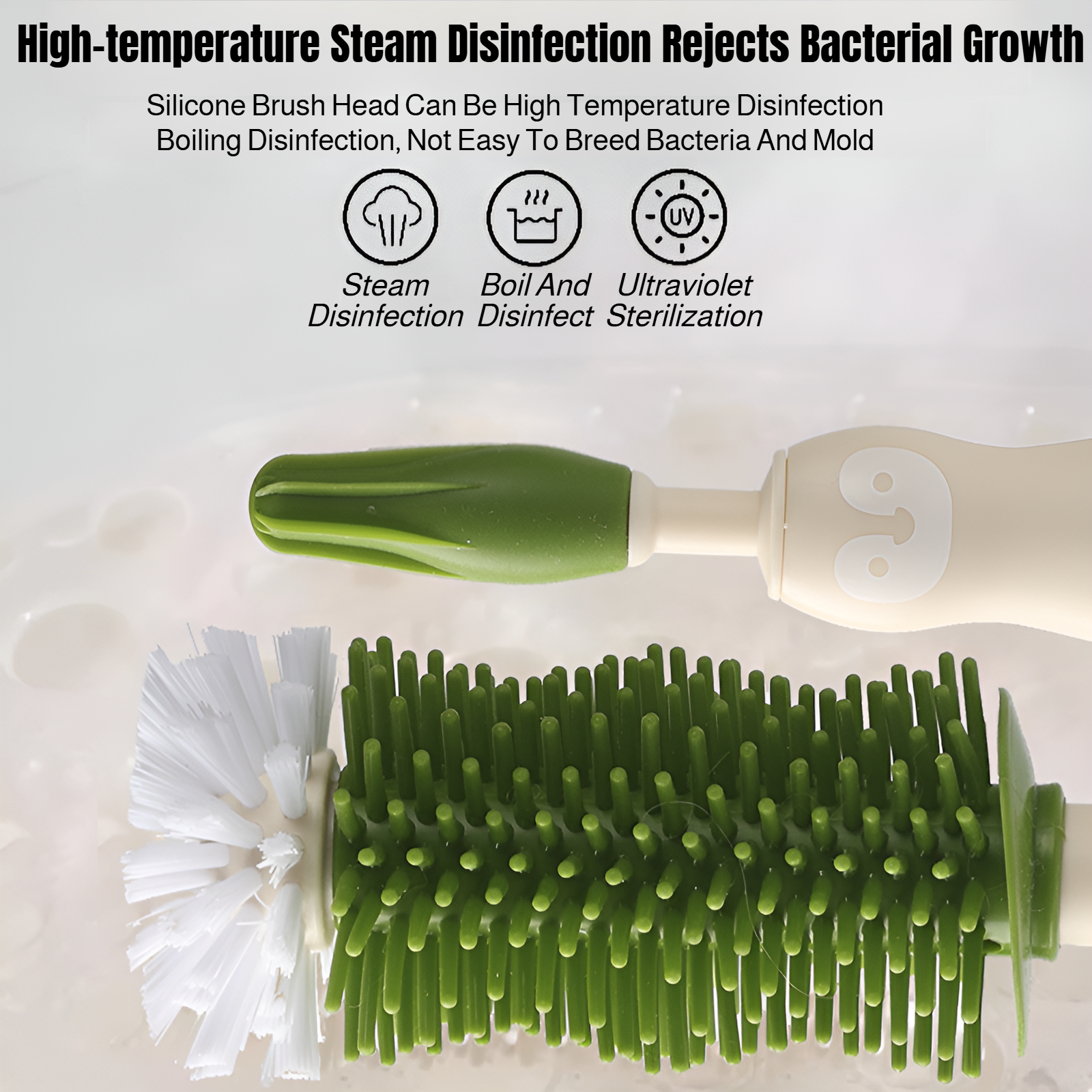 New liquid storage bottle brush multifunctional silicone nylon brush gap nipple long handle cleaning