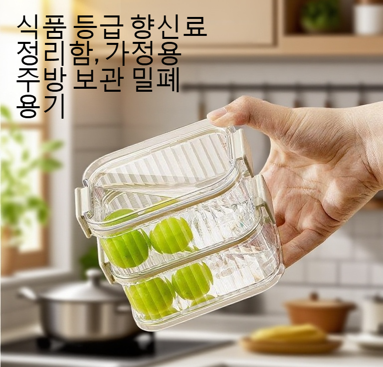 밀봉 저장함으로 신선하게 보관된 식품