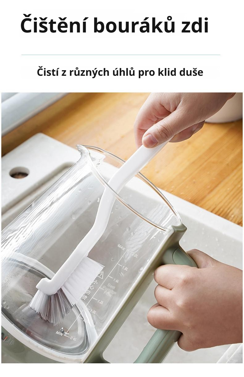 Detail plastového čisticího kartáče