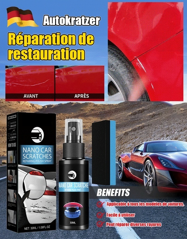 【Produits populaires recommandés】Spray spécial pour réparer les rayures de voiture