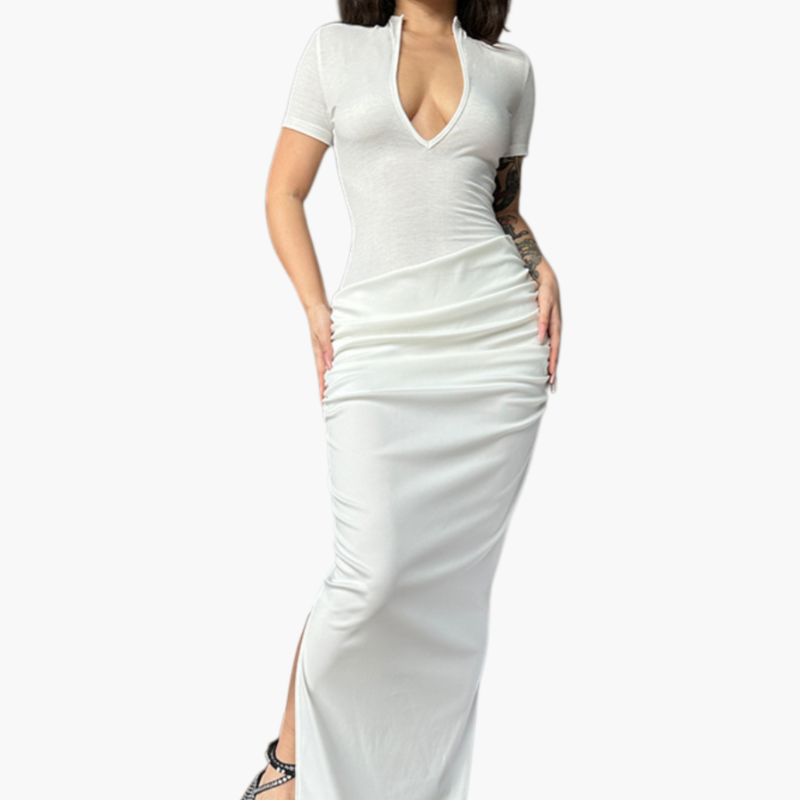 섹시한 딥 V 드레스