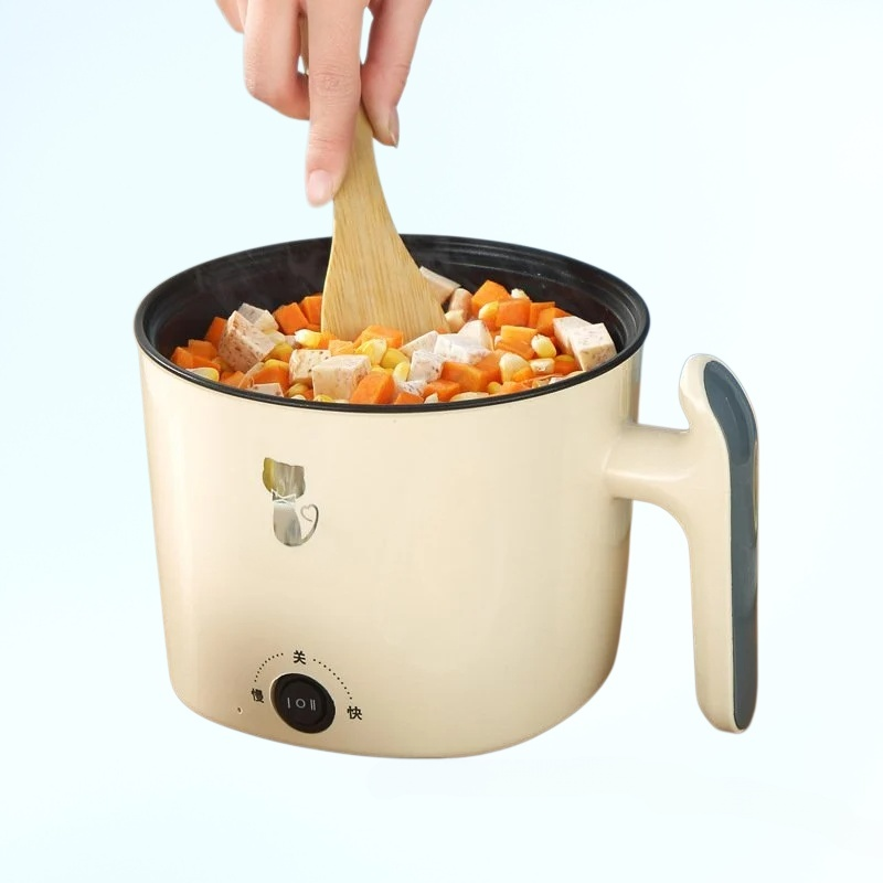 学生用ポット 家庭用 一体型 小型電気コンロ 電気調理鍋 キッチン ノンスティック 蒸し器 ミニ 学生寮 ポット ポータブル