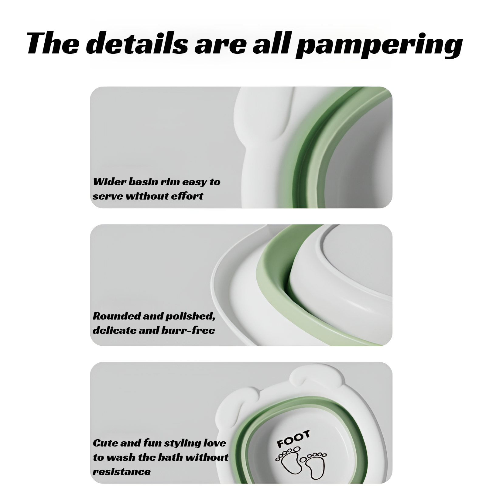 Skládací umyvadlo na obličej pro miminka