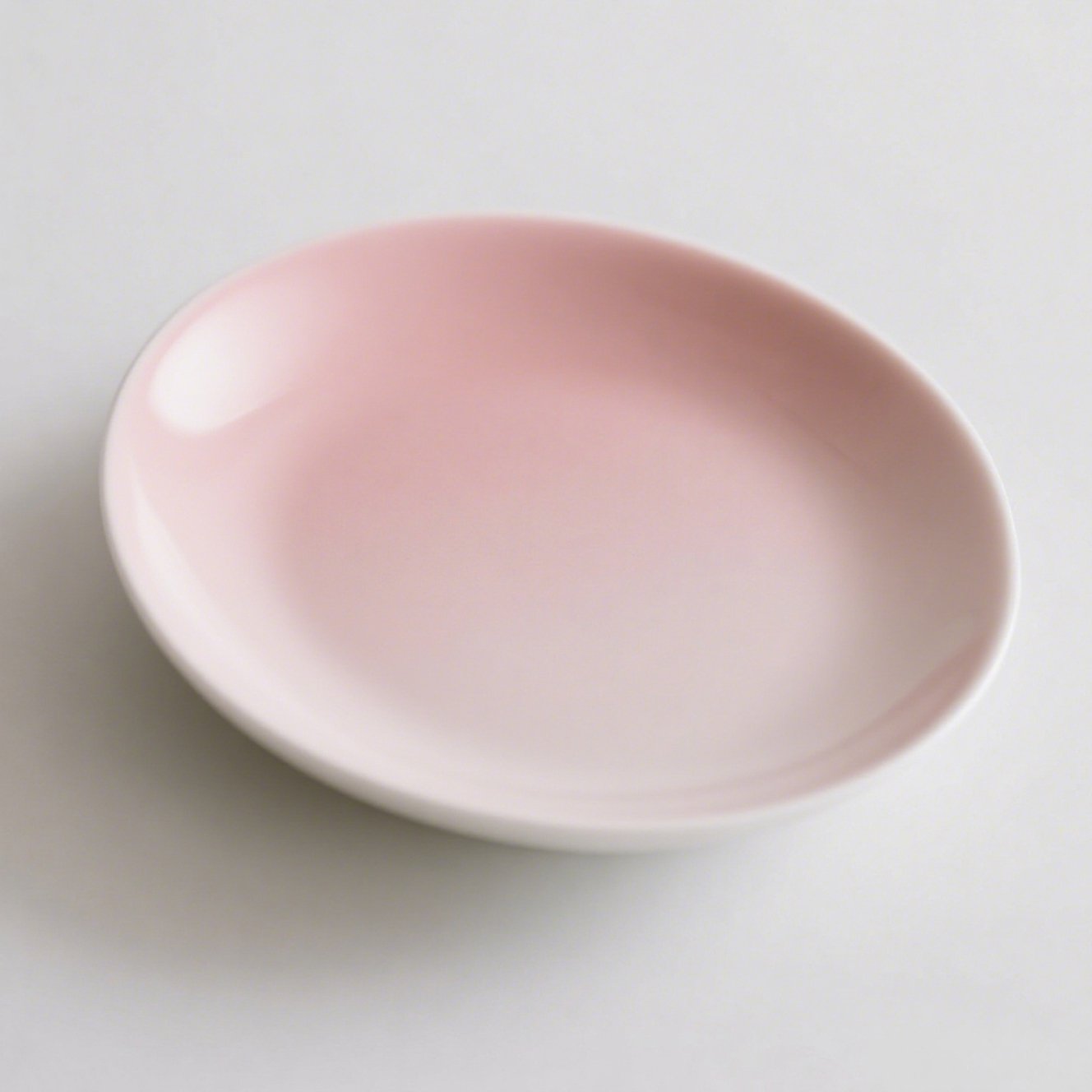 Krémově růžové keramické talíře (6 kusů)