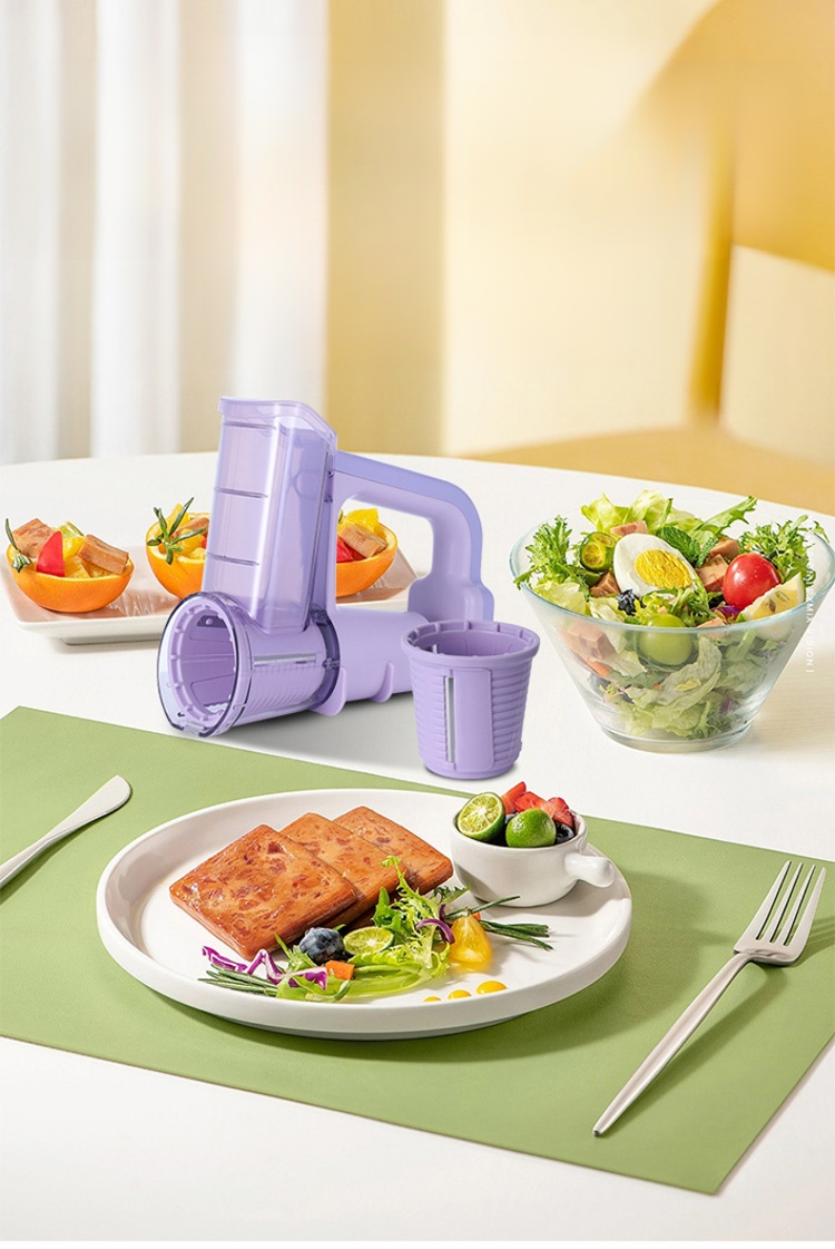 【무선 편리함】다기능 전동 슬라이서 채썰기 세트