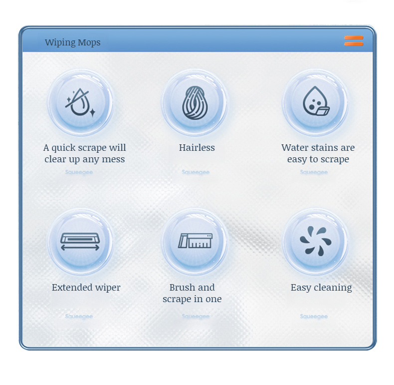 Home bathroom cleaning tool for tiles and glass