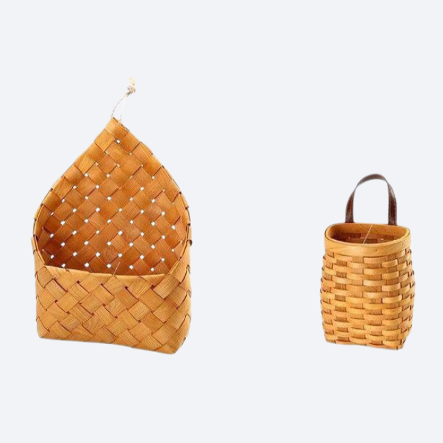 Hand-woven storage basket