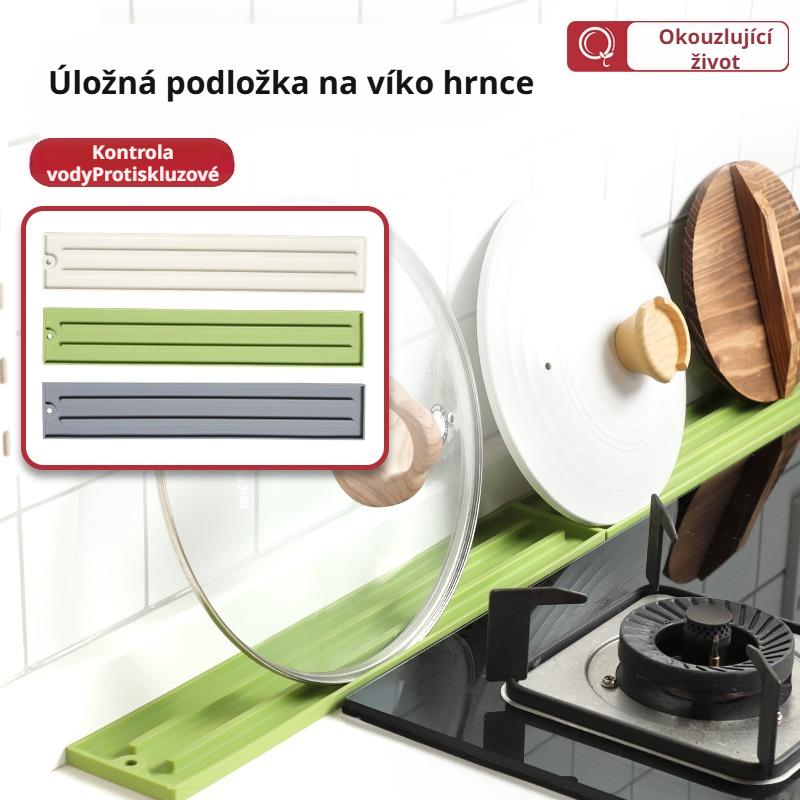 Silikonový protiskluzový organizér na pokličky hrnců