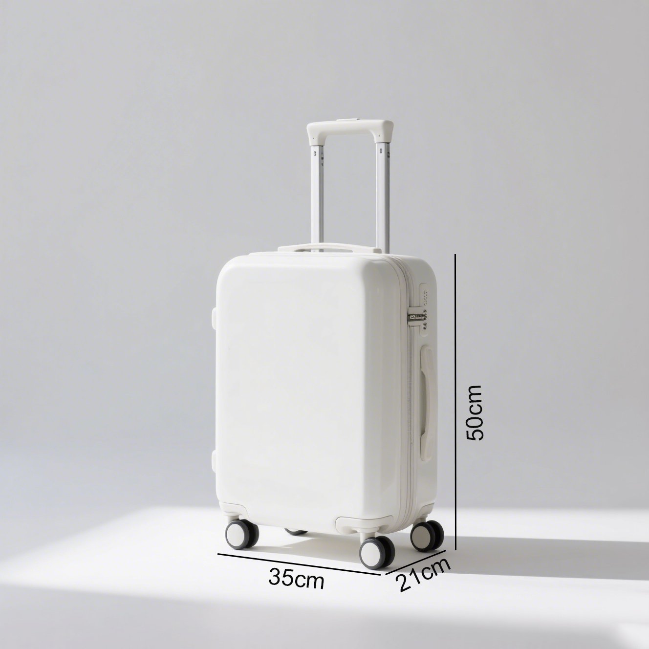 Detail madla bílého přenosného kufru