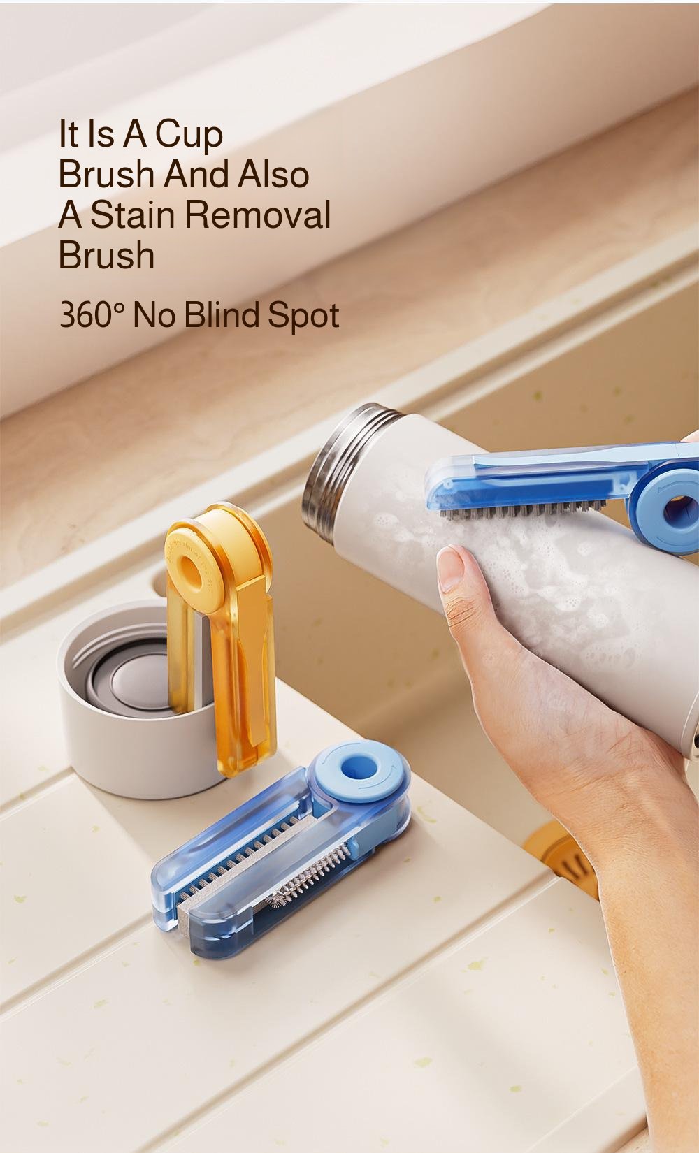 Cup cover brush efficiently cleaning cup lids