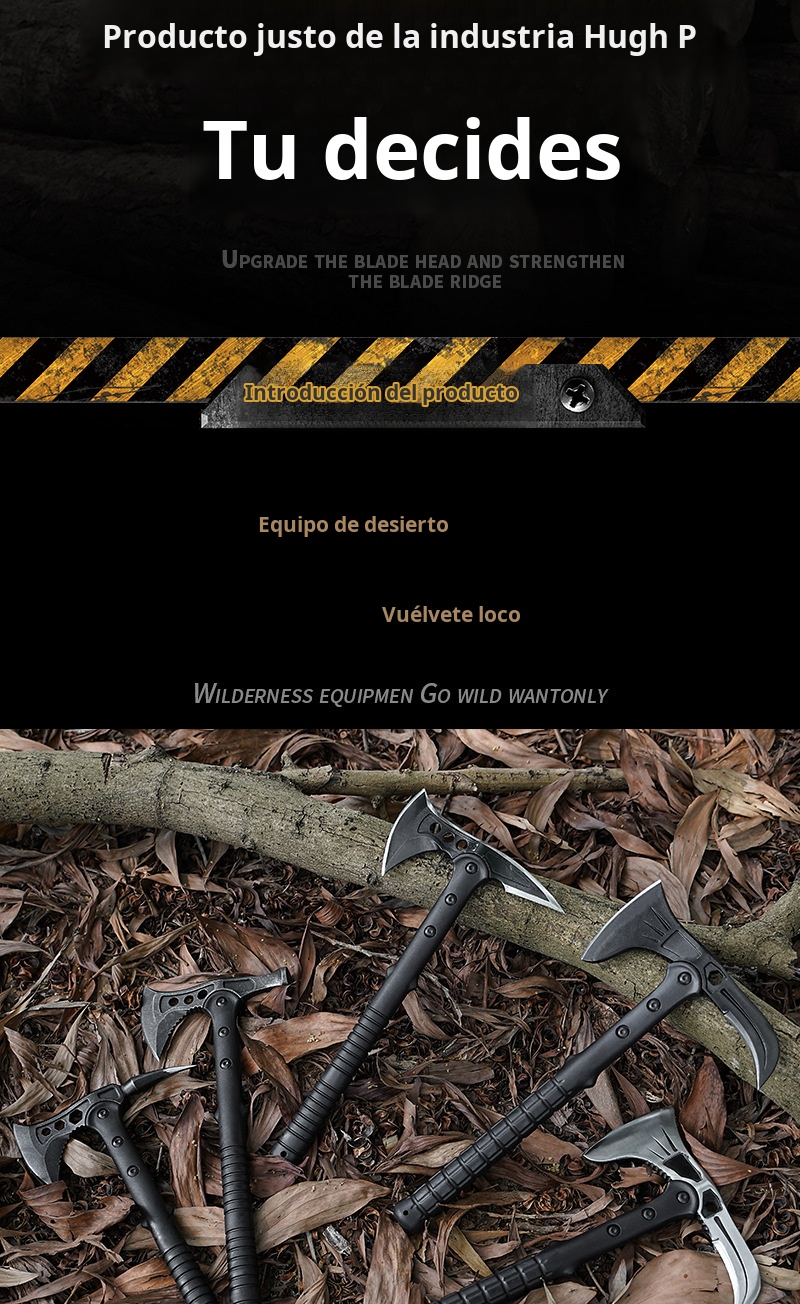 Cuchillo de hacha de montaña ideal para actividades outdoor