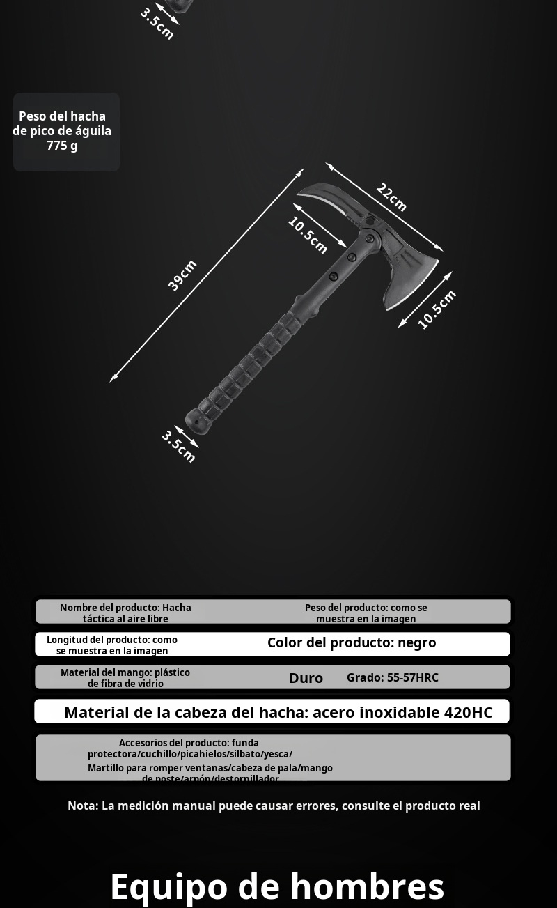 Equipo de supervivencia multifuncional para aventureros