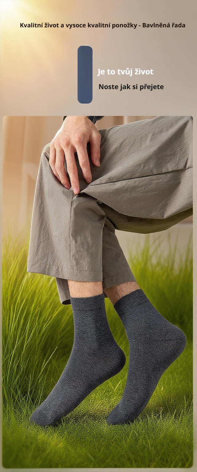 Pohodlné bavlněné ponožky na cvičení