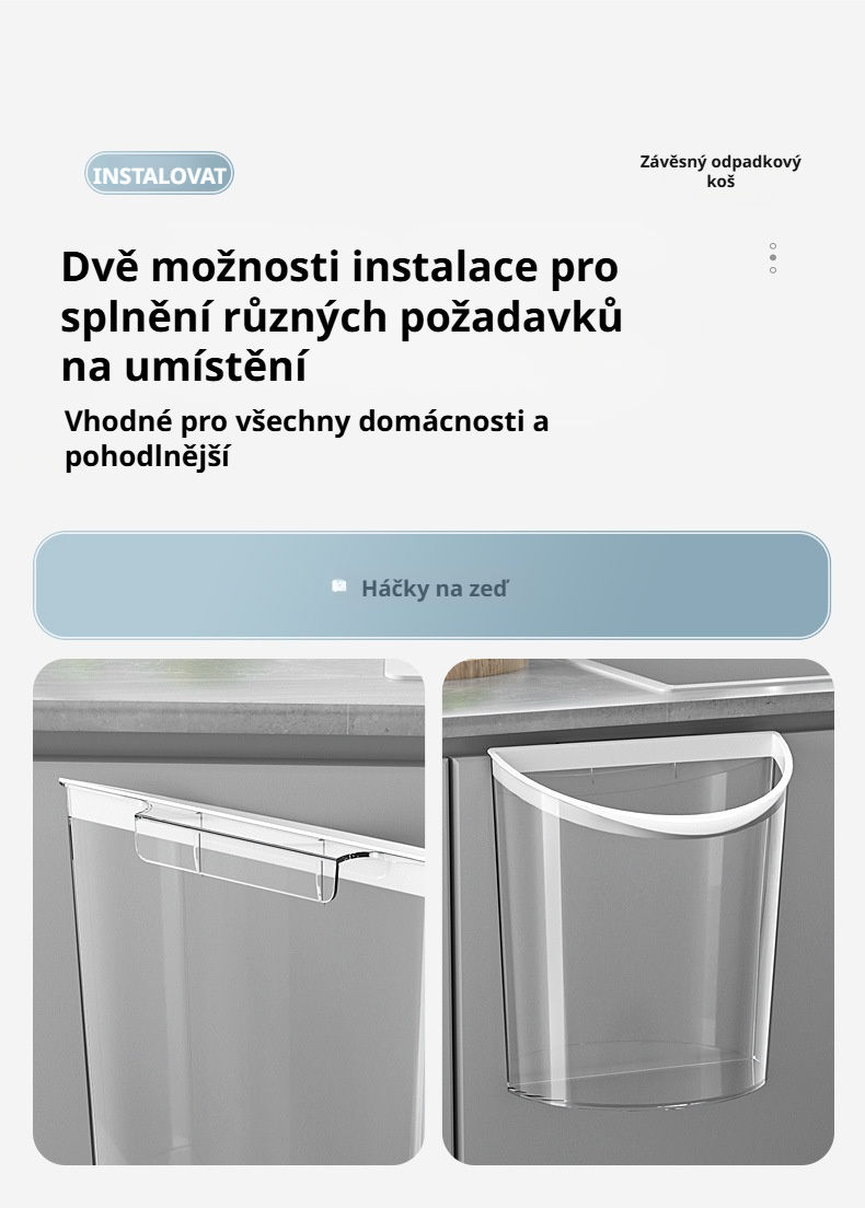 Úspora místa s nástěnným košem